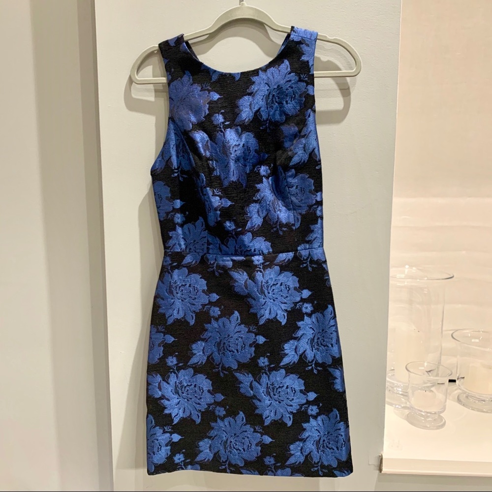 Alice and Olivia Blue Floral Winter Dress